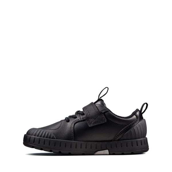 Clarks Boys Apollo Step Toddler School Shoes Black | CA-1493825